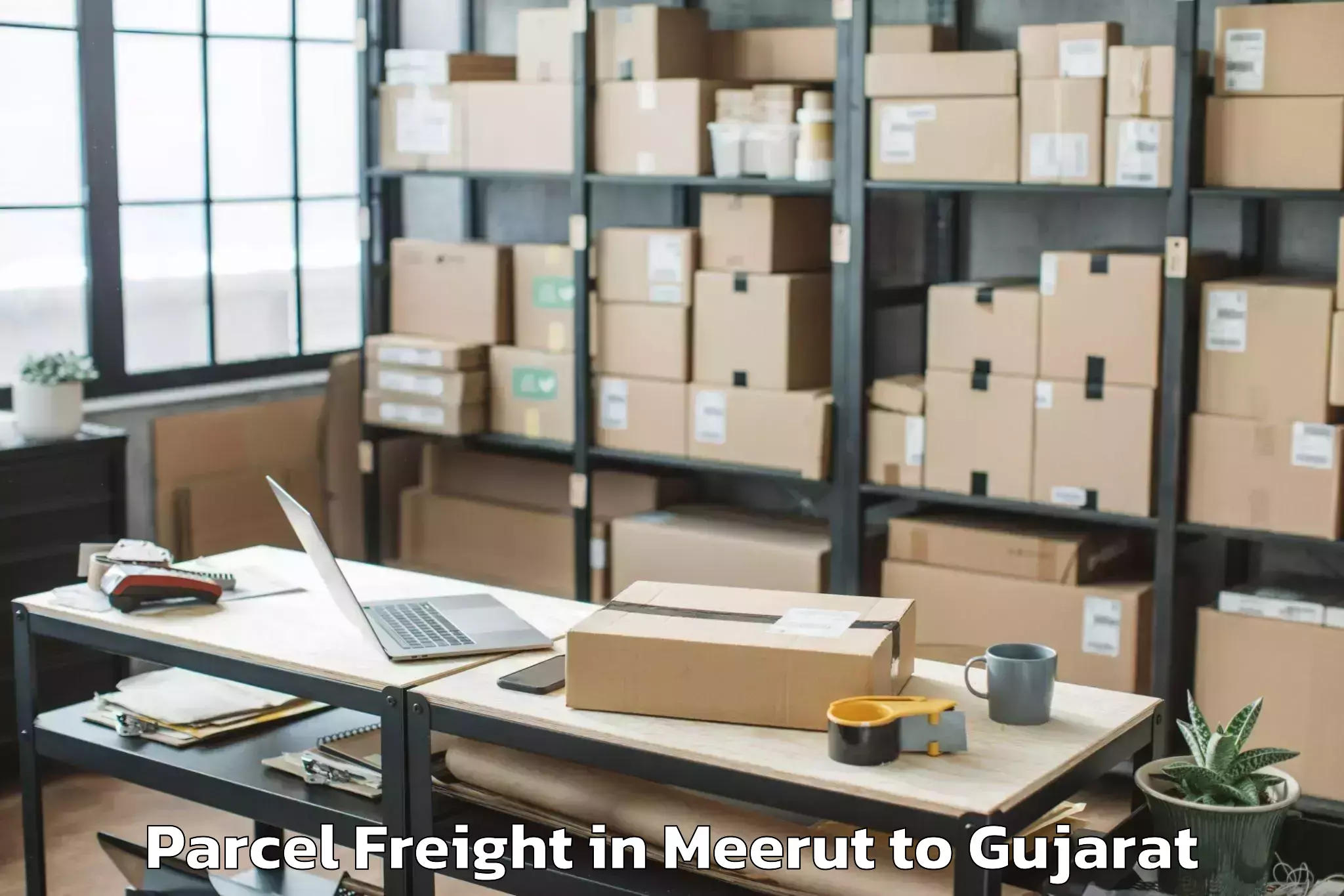 Affordable Meerut to Changa Parcel Freight